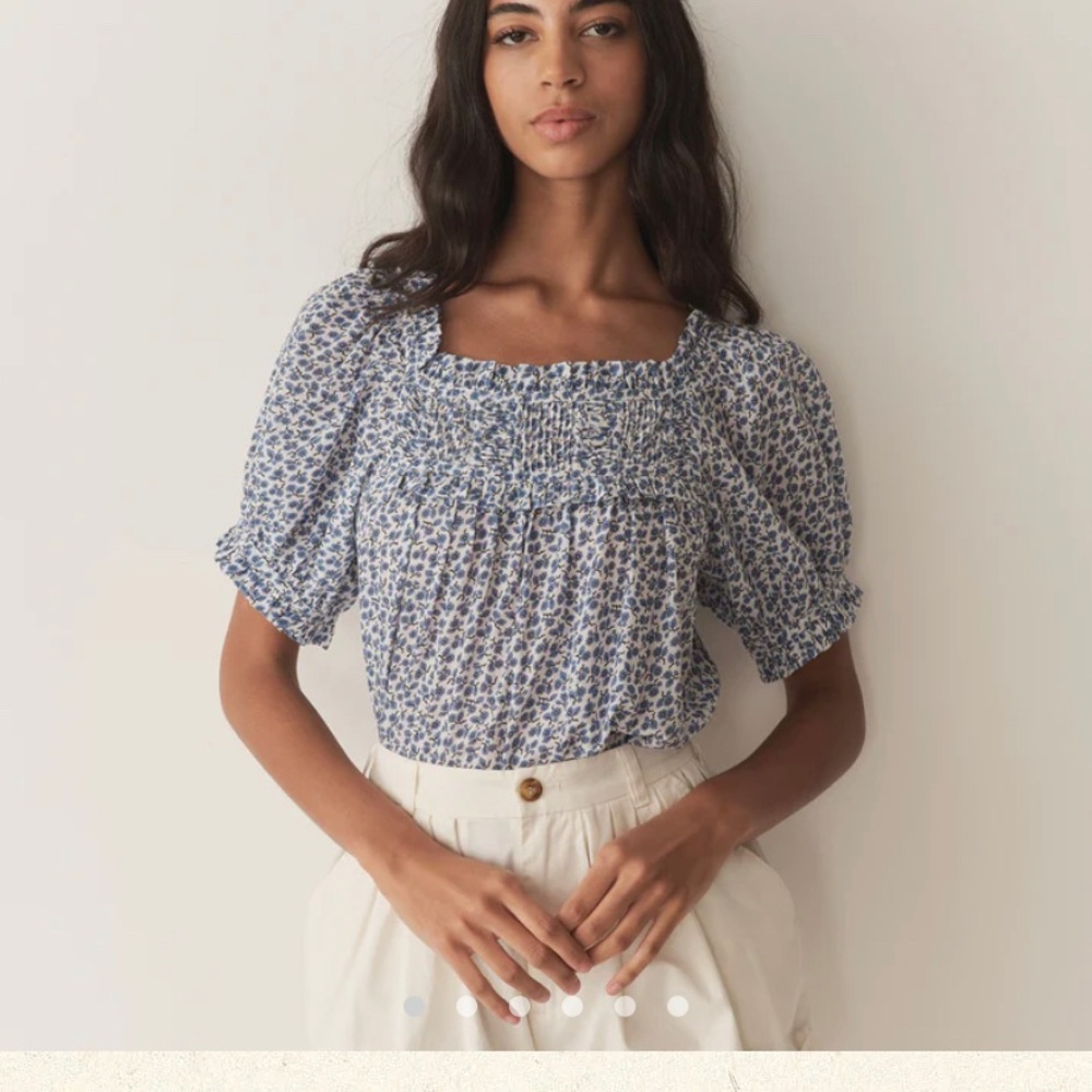 NWT • doen Frances top • cornflower hillside bloom